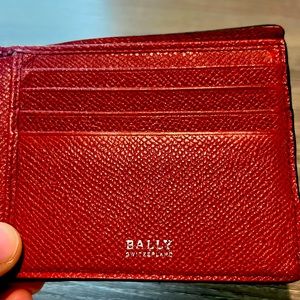 Men’s Bally Bollen Wallet In Black and Red leather